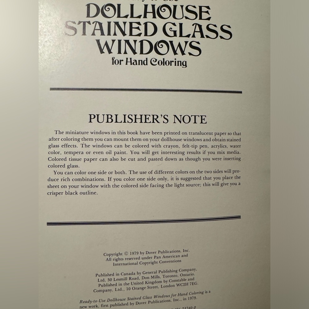 Dollhouse Stained Glass Window book 🌟 - Picture 2 of 9